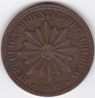 Uruguay 2 Centesimos 1869 H Heaton, En Bronze , KM# 12 - Uruguay