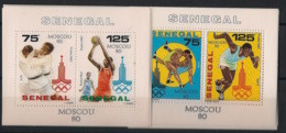 SENEGAL - 1980 - Bloc Feuillet BF N°Yv. 22 Et 23 - Olympics / Moscou - Neuf Luxe ** / MNH / Postfrisch - Senegal (1960-...)
