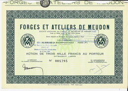RARE !!! PARIS FORGES ET ATELIERS DE MEUDON 1961  INDUTRIE CONSTRUCTION  MATERIELS  V.GROUPE WENDEL B.E. - Industrial