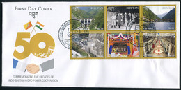 Bhutan 2019 Mi# 3148/53 (FDC) 50 Years Of Cooperation With India - Bhutan