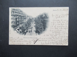 1900 Sage Nr.72 I Auf AK Paris Boulevard Montmatre Interessanter Inhalt! Mein Fast Zu Leidenschftlich Geliebtes Weibi - 1876-1898 Sage (Type II)