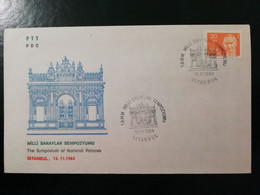 1984 TURKEY THE SYMPOSIUM OF NATIONAL PALACES - Lettres & Documents