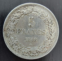 Belgium 1848 - 5 Fr. Zilver - Leopold I - Morin 14 - Pr - 5 Frank