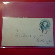 LETTRE ENTIER INDIA POSTAGE POUR COLOMBO THE BANK OF MADRAS - Autres & Non Classés