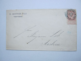 1893 , Lettre VERVIERS Avec Perfin   R C F - 1863-09