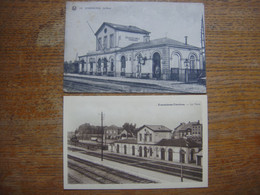 ECAUSSINNES - Lot De 2 Cartes De La Gare - Ecaussinnes