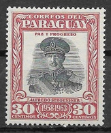 Paraguay 1958. Scott #540 (MH) Pres. Alfredo Stroessner - Paraguay