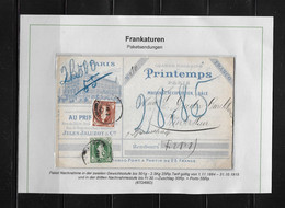 1898 HEIMAT BASEL → Paket Nachnahme "Grand Magasins Printemps PARIS"       ►SBK-67D/68D◄ - Lettres & Documents