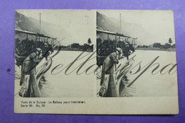 Suisse Vues  Le Bateau Pour Interlaken  Stereoscopique Stereo Serie VII N° 10 - Stereoscope Cards