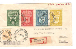 SP515/ TP 710-743/746 Antituberculeux S/L. Recommandée Obl. BXL 2/12/46 > Torino Italia Via ZÜRICH TARIF EXACT - 1946 -10%