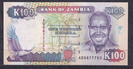 Zambia  - 1991 - 100 Kwacha...P34a.. UNC. - Zambie