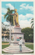 Honolulu Hawaii, Kamehameha Statue In Front Of Judiciary Building Near Capitol, C1910s/20s Vintage Postcard - Honolulu