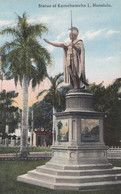 Honolulu Hawaii, Kamehameha Statue In Front Of Judiciary Building Near Capitol, C1910s/20s Vintage Postcard - Honolulu