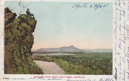 Honolulu Hawaii, Diamond Head From Punch Bowl, C1900s Vintage Postcard - Honolulu