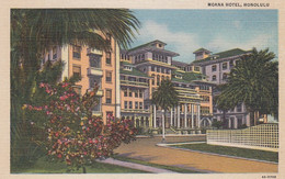 Honolulu Hawaii, Moana Hotel, C1930s Vintage Curteich Linen Postcard - Honolulu