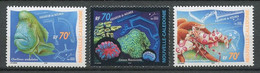 CALEDONIE 2000 N° 815/817 ** Neufs MNH Superbesc 5.70 € Faune Poissons Fishes Coraux Aquarium De Nouméa Animaux - Ungebraucht