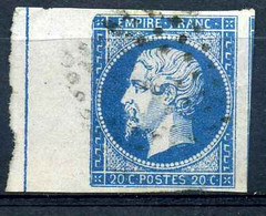 YT N°14 I / Avec Filet D'encadrement / à Noter Trace D'un Voisin Sur La Partie Droite / Superbe Côte 400€ - 1853-1860 Napoléon III.