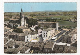 81 - SALVAGNAC - VUE AÉRIENNE SUR L'ÉGLISE ET SES ALENTOURS -  HÔTEL-RESTAURANT... CPSM DENTELÉE 1971 - Salvagnac