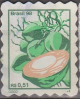 Brasil 01-1998-Série Frutas Pinha-Maçã-Coco...(Novas Frutas Percê Em Ondas De 1mm) 0,51, Coco  (o)  RHM Nº 756 - Used Stamps