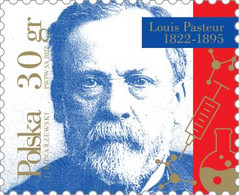 2022 Poland / Louis Pasteur 1822-1895 French Chemist, Inventor, Vaccine, Rabies, Medicine, Bacteria, Microscope MNH New! - Neufs