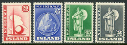 ICELAND  1939 World Fair, New York MNH / **.  Michel 204-07 - Unused Stamps