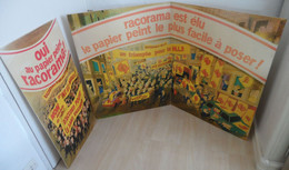 Lot 2 Panneaux Cartonnés Papier Peint Racorama Années 60 - Paperboard Signs