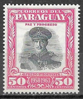 Paraguay 1958. Scott #541 (MH) Pres. Alfredo Stroessner - Paraguay