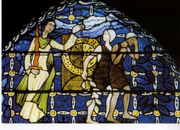 63 Cathedrale Notre Dame De CLERMONT Vitrail De La Genese  Par Alain Makaraviez Adam Et Eve Chasses Du Paradis Terrestre - Clermont Ferrand