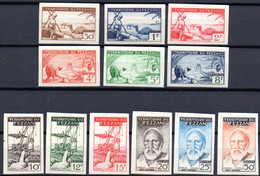 Fezzan: Yvert  N° 56/67**; MNH; Non Dentelé - Unused Stamps