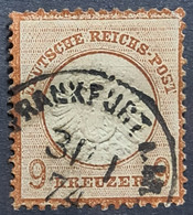 DEUTSCHES REICH 1872 - Frankfurt/Main Canceled - Mi 27 - Grosses Brustschild 9k - Gebruikt