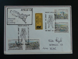 Lettre Recommandée Registered Cover Apollo XIII Homme Sur La Lune First Man On Moon Autriche Austria 1970 (ex 2) - Europe
