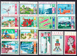 Cayman Islands 1969 Complete Definitive Set In Pound Currency Mi 211-225 MNH ** - Iles Caïmans