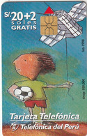 PERU. PE-TLF-CHP-0025Ba. Boy With Kite - Volando Cometa - Draw. 1998-02. (358). - Peru