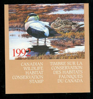 EIDERS, Canard; Conservation Habitats Fauniques CANADA 1992 Wildlife Habitat Conservation; EIDERS, Duck (8456) - Vignettes Locales Et Privées