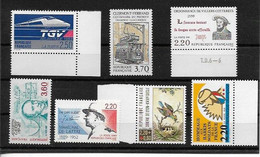 FRANCE 1989 Regroupement 7 T. Dont 3 BDF Neufs**  YT N° 2607, 2608, 2609, 2610,2611, 2612, 2613/  Cote 2022 = 9.00 Euros - Unused Stamps