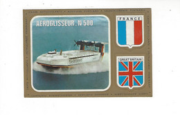 THEME BATEAUX  CARTE ADHESIFS  AEROGLISSEUR  N 500              ****   RARE      A  SAISIR ** - Aéroglisseurs