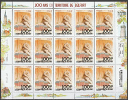 2022 - Y/T 556x "100 ANS DU TERRITOIRE DE BELFORT" - BLOC FEUILLET 15 TIMBRES - NEUF - Unused Stamps
