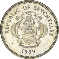 Monnaie, Seychelles, 25 Cents, 1989, British Royal Mint, TTB, Cupro-nickel - Seychellen