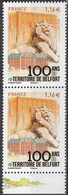 2022 - Y/T 556x "100 ANS DU TERRITOIRE DE BELFORT" - BLOC 2T ISSU FEUILLET - NEUF ** - Unused Stamps