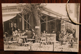 Carte Photo 1930's Glacier NAPOLITAIN Famille CPA Ak Animée Commerce Porto Rouge Sandeman - Other & Unclassified