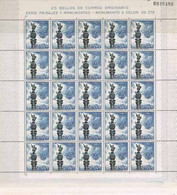 [ES1643.A] España 1965; Paisajes Y Monumentos II, 25 C - Pliego (MNH) - Full Sheets