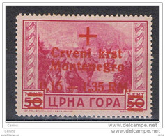 MONTENEGRO - OCCUPAZ. TEDESCA:  1944  P.A. SOPRASTAMPATO  -  0,15 + 1,35 Rm./50 C. ROSA  N. -  SASS. 22 - Deutsche Bes.: Montenegro