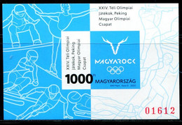 XH0343 Hungary 2022 Beijing Winter Olympics S/S Impref MNH - Unused Stamps