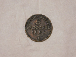 Allemagne 3 Pfenninge 1865 A 120 Einen Thaler Prusse - Collezioni