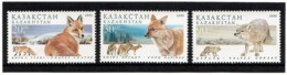 Kazakhstan 1999 .  Fauna: Foxes, Wolf. 3v: 20, 30, 90.    Michel # 264-66 - Kasachstan