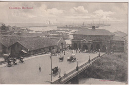 SRI LANKA (Ceylon) Colombo Harbour -Superb Animated View VG Postmarks 1909 Inc Bury St Edmunds UK - Sri Lanka (Ceylon)