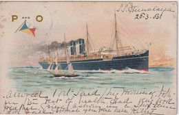 UK Steamship HIMALAYA - 1903 Port Said Stamps And Postmark - P & Orient Lines - Undivided Rear - Passagiersschepen