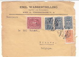 Autriche - Devant De Lettre De 1923 - Oblit Wien - Exp Vers Ninove - Valeur Sur Lettre = 15 Euros - Covers & Documents
