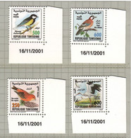 Tunisia 2001, Bird, Birds, Crane, Set Of 4v, MNH** - Cranes And Other Gruiformes