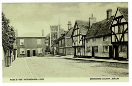 Ref 1533 - Reproduction Postcard - Rose Street C.1900 - Wokingham Berkshire - Sonstige & Ohne Zuordnung